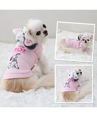 PET PARADISE ディズニー 101匹わんちゃん フード付きトレーナー 《パステル ピンク》 小型犬 ピンク