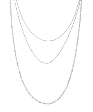 Green Parks ・ＨＡＬＦ　ＴＩＭＥ　サージカル３レンチェーンネックレス Silver