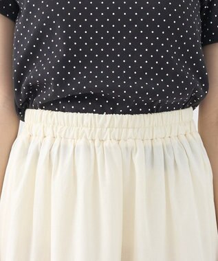 earth music&ecology ピンタックティアードミディスカート Ivory