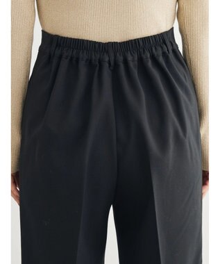 Green Parks あったかきれいシルエットストレートパンツ Black