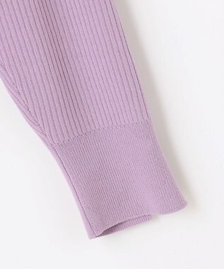 ANY SIS 【洗える】ネックポイントリブ ニット ライラック