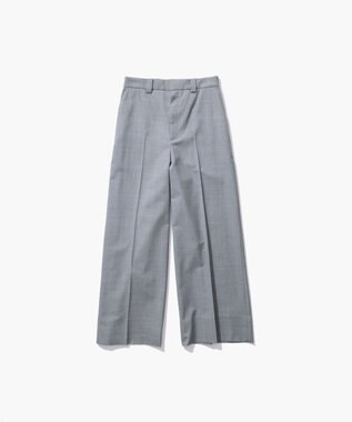 ATON WOOL SILK TWILL | タックレスワイドパンツ
