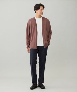 UNFILO MENS アラエルエアリーシアーカーデ アッシュピンク