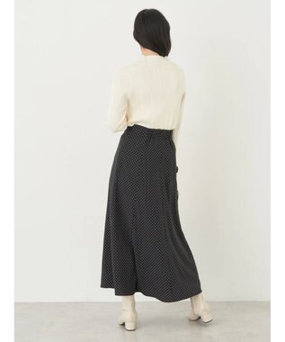 earth music&ecology 配色フリルニットプルオーバー Ivory