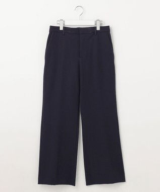 自由区 【裏起毛/撥水加工】TRギャバ ストレートパンツ ネイビー系