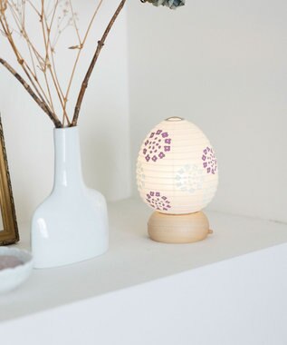 ちょうちん堂 【きもち】EGAO 紫陽花 ちょうちん ライト ホワイト