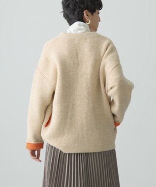 AMERICAN HOLIC ブークレＷフェイスＶネックニットカーディガン Beige