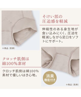 BRADELIS New York 【BRADELIS NewYork peace】綿混フィットレースショーツ24 ブラデリス 補正下着 ハイウエスト 深め トープ