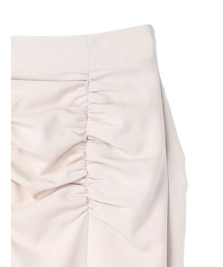 YECCA VECCA シャーリングロングナロースカート Light Beige