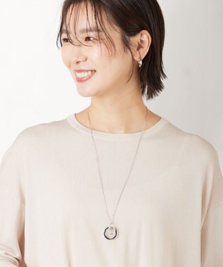 J.PRESS LADIES リバーシブルエポ ネックレス ネイビー系