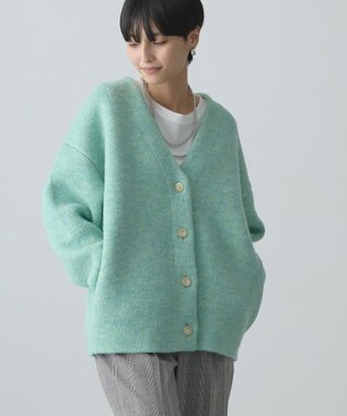 AMERICAN HOLIC ブークレＷフェイスＶネックニットカーディガン Light Green