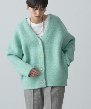 AMERICAN HOLIC ブークレＷフェイスＶネックニットカーディガン Light Green