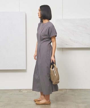 J.PRESS YORK STREET 【WOMEN】リネンライクイージーフィット ワンピース グレー系