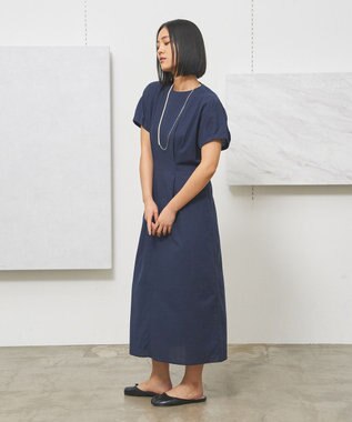 J.PRESS YORK STREET 【WOMEN】リネンライクイージーフィット ワンピース ネイビー系