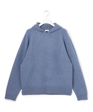 J.PRESS YORK STREET 【UNISEX】ウールカシミヤ フーディニット ダルブルー系