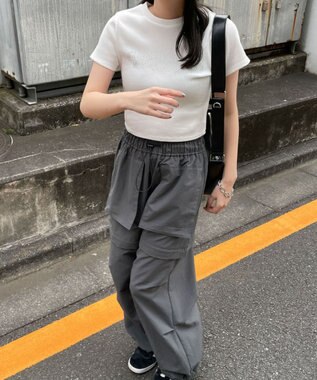 WEGO ラインストーンリブちびT ホワイト