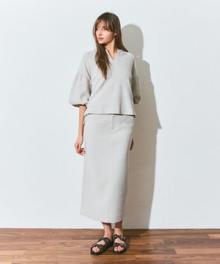 GRACE CONTINENTAL ジャージペンシルスカート ベージュ