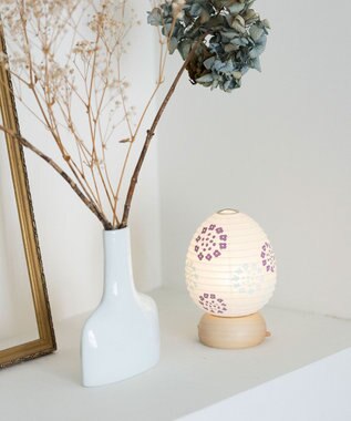 ちょうちん堂 【きもち】EGAO 紫陽花 ちょうちん ライト ホワイト