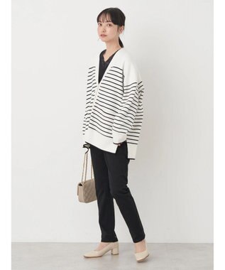 earth music&ecology レースＶネックテレコインナー Black