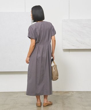 J.PRESS YORK STREET 【WOMEN】リネンライクイージーフィット ワンピース グレー系