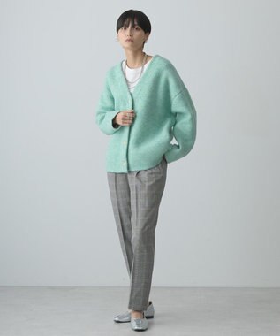 AMERICAN HOLIC ブークレＷフェイスＶネックニットカーディガン Light Green