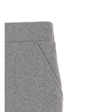 Green Parks 柄圧縮ポンチＩラインスカート Herringbone