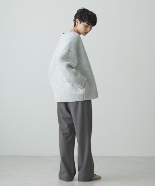 AMERICAN HOLIC ブークレＷフェイスＶネックニットカーディガン Light Gray Mixture