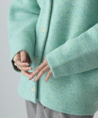 AMERICAN HOLIC ブークレＷフェイスＶネックニットカーディガン Light Green