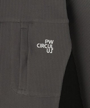 PW CIRCULUS 今が旬トップス！【ドライな肌触り / UV遮蔽率98.9% UVカット / ストレッチ】【WOMEN】ワッフルハーフジップ  ゴルフウェア レディース グレー系