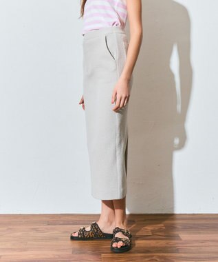 GRACE CONTINENTAL ジャージペンシルスカート ベージュ