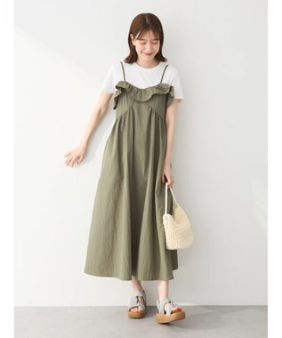 Green Parks ・ＳＵＧＡＲ　ＳＰＯＯＮ　フリルキャミワンピース Khaki