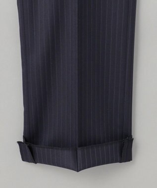 GOTAIRIKU 横に伸びる【TasmaniaWool/タマニアウール】ストレッチ スーツ（ネイビーストライプ） ネイビー系1