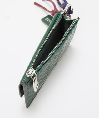 TOPKAPI 【TREASURE TOPKAPI】スムースレザー 幾何柄 フラグメントケース ダークグリーン