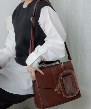 WEGO 【痛バ＆推し活グッズ】レターフラップ痛ショルダー ブラウン