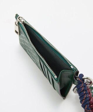 TOPKAPI 【TREASURE TOPKAPI】スムースレザー 幾何柄 フラグメントケース ダークグリーン