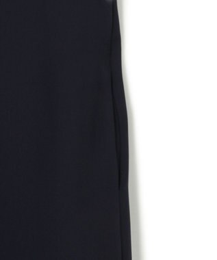 ICB L 【洗える】ライトダブルクロス Vネックワンピース ネイビー系