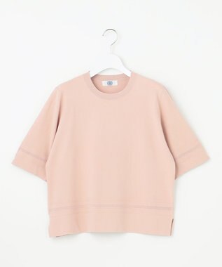 J.PRESS LADIES L 【洗える】RAYON ELITE STRETCH クルーネック ニット ピンク系