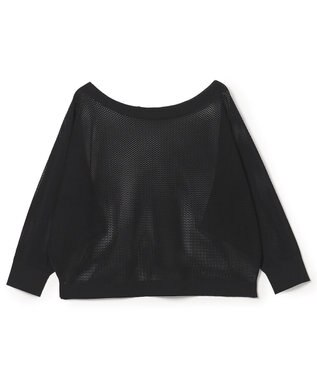 Chacott Chacott BALANCE【ノーソイングニット】７分袖メッシュニットＴシャツ ブラック