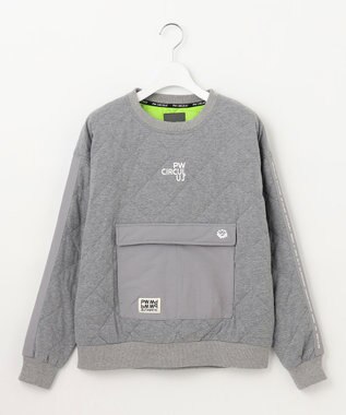 PW CIRCULUS 【裏地付き/防寒】【WOMEN】キルティングスエットプルオーバー グレー系