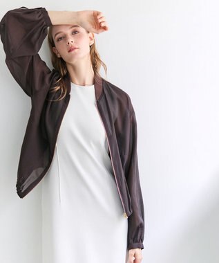 BEIGE， SERAPHIN / ライトシアーギャザー ブルゾン Bordeaux