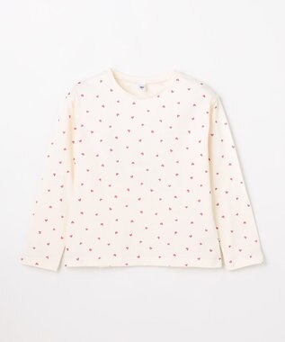 ANY KIDS 【一部店舗/WEB限定】【綿100%】プリント 長袖Tシャツ エクリュ×ハート
