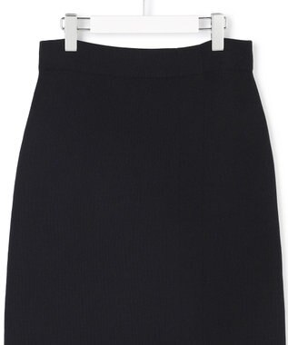 ICB L 【先行予約】コットンポリエステルスムース ニットスカート ブラック