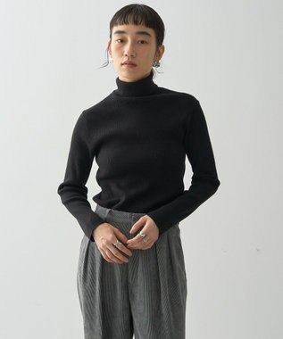 AMERICAN HOLIC バイパチリブタートルネックニットプルオーバー Red