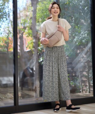 ANY エンブロイダリーロゴTシャツ ベージュ