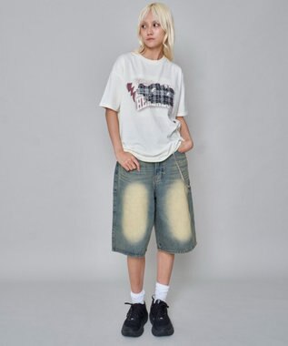 WEGO 【ユニセックス着用ITEM】パターンアップリケグラフィックT（SS） ホワイト