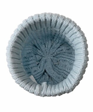 MIKI HOUSE HOT BISCUITS 【46-52cm】 くまみみ付き ニット帽 サックス