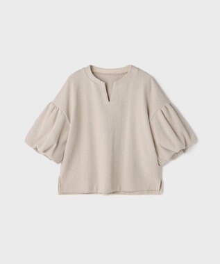 GRACE CONTINENTAL バルーンスリーブカットトップ ベージュ