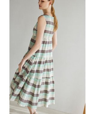 TOCCA 【美人百花掲載】【洗える・消臭】OPTICAL CUBE DRESS ドレス グリーン系5