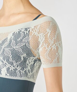 Chacott ハーフスリーブレオタード エメラルドグリーン