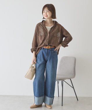 AMERICAN HOLIC レースパッチワークシャツ Off White